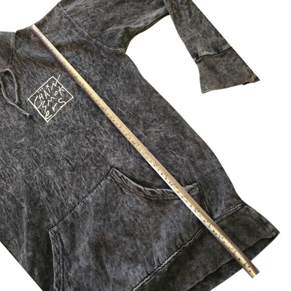 Chainsmokers Hooded Sweatshirt SZ M Marbled Gray Hoodie by Colortone - Picture 7 of 7